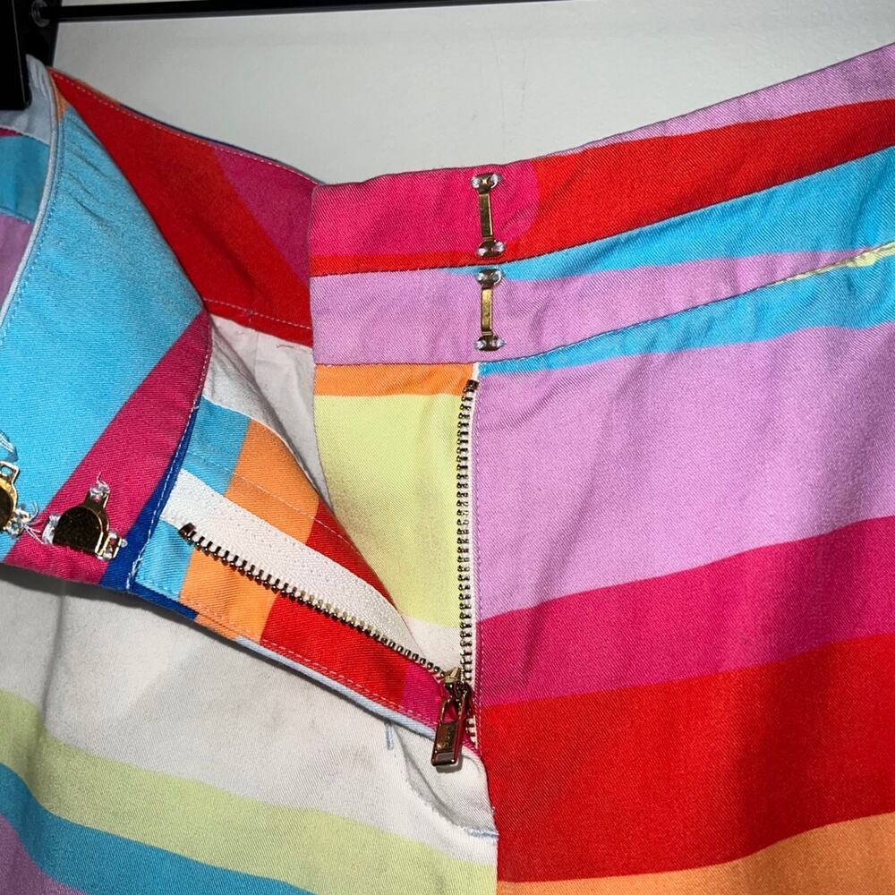 Crosby by mollie burch bright stripe flat front shorts size 2 - Picture 4 of 8